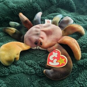 🦀 TY Beanie Baby Claude the Crab – Near Mint Plush – Excellent Swing Tag